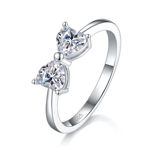 Anello Moissanite Cuore
