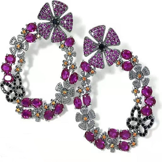Orecchini Farfalla Floreale 3D