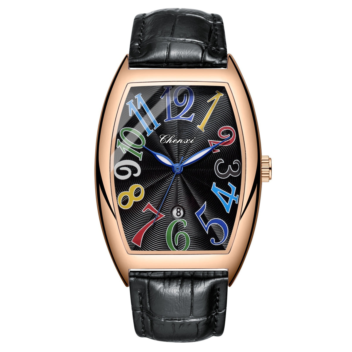 Orologio digitale con calendario cinturino in pelle