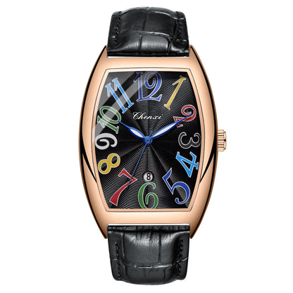 Orologio digitale con calendario cinturino in pelle