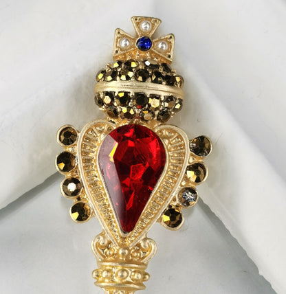 Spilla corona e croce