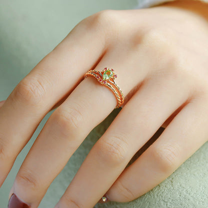 Anello olivina retrò