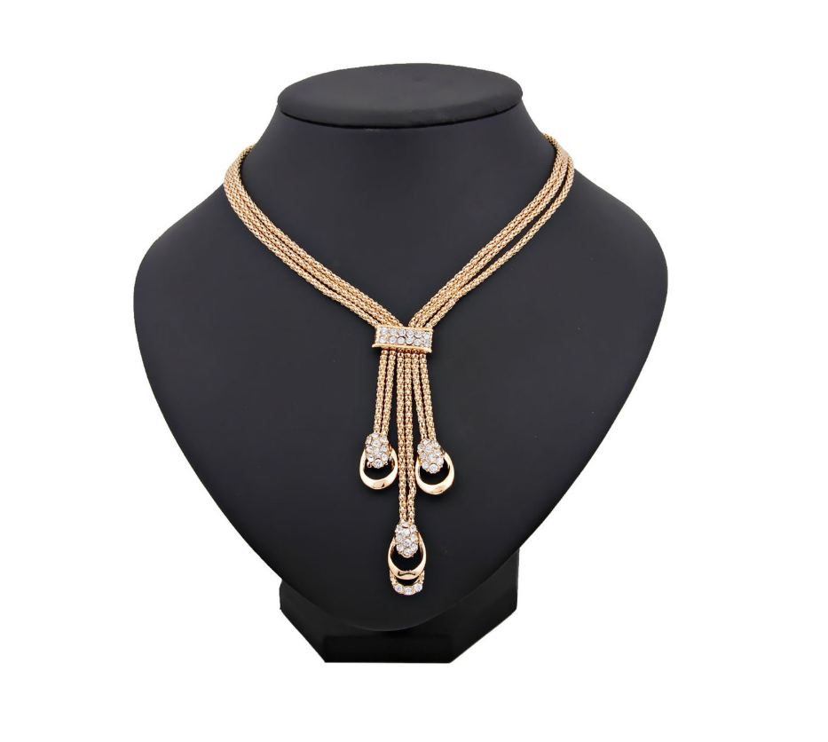 Set gioielli placcato oro quattro pezzi