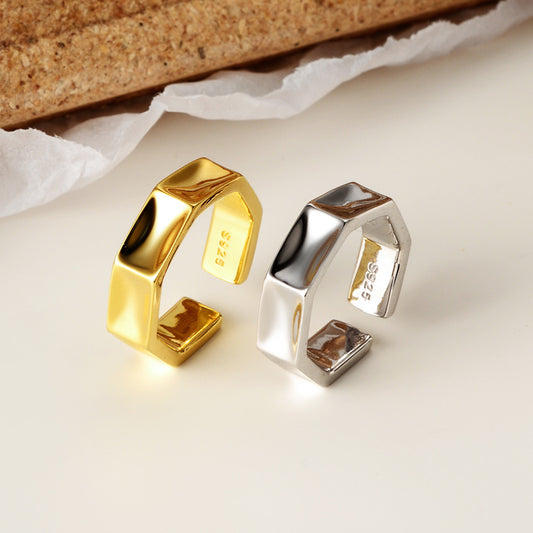 Anello geometrico lucido