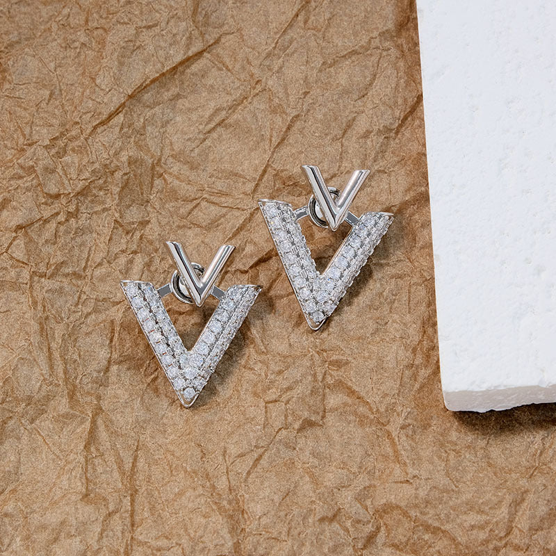 Orecchini reversibili triangolo