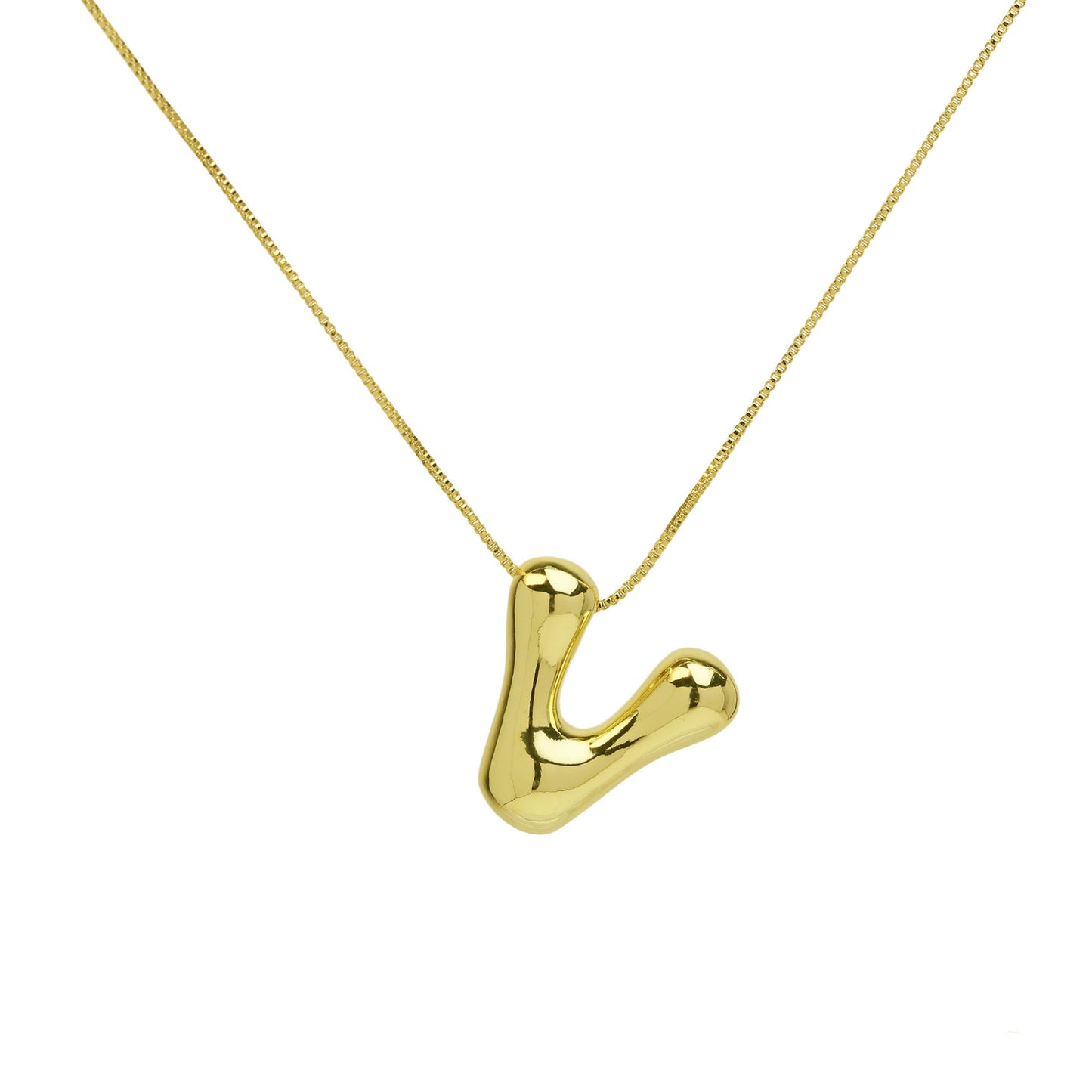 Collana lettera in ottone