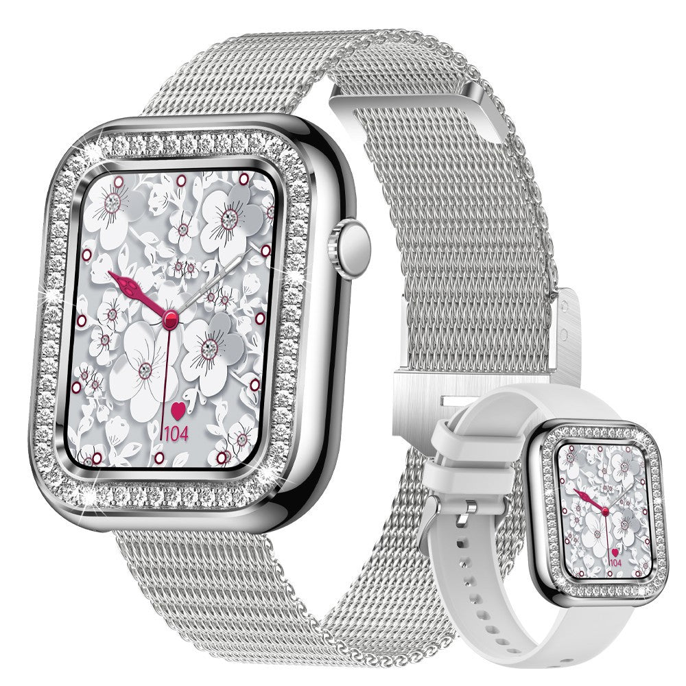 Smartwatch quadrato impermeabile cristalli