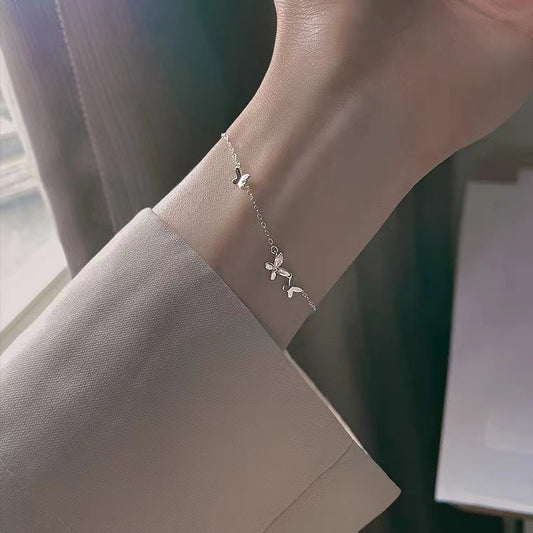Bracciale farfalla d'argento