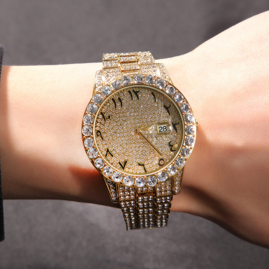 Orologio floreale con diamanti