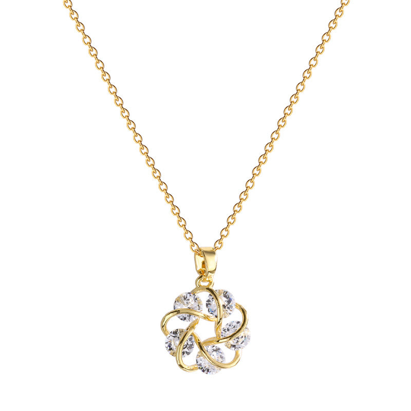 Collana fiore geometrico titanio