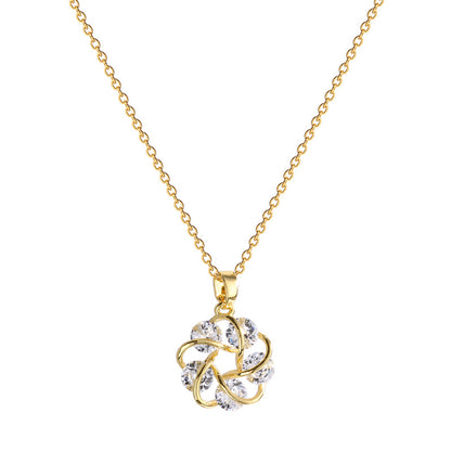 Collana fiore geometrico titanio