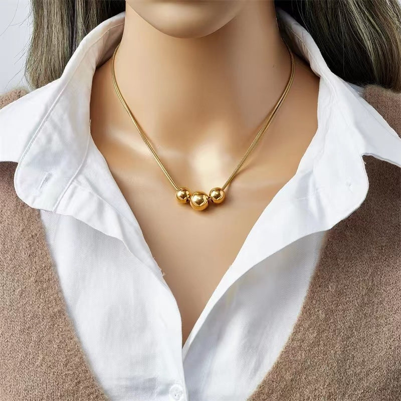 Collana sfera titanio