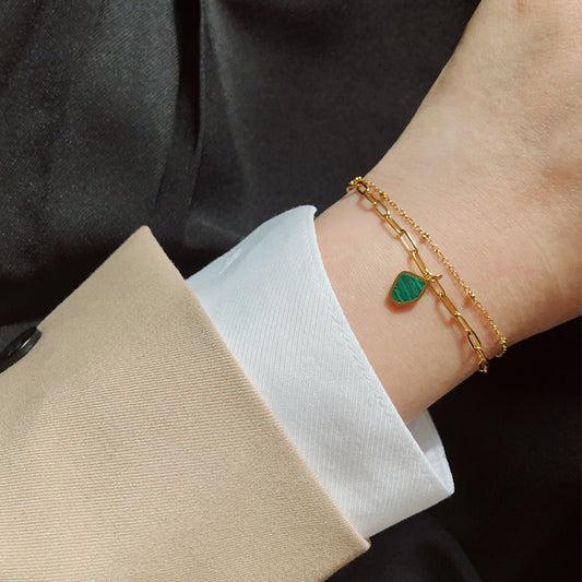 Bracciale geometrico doppio strato
