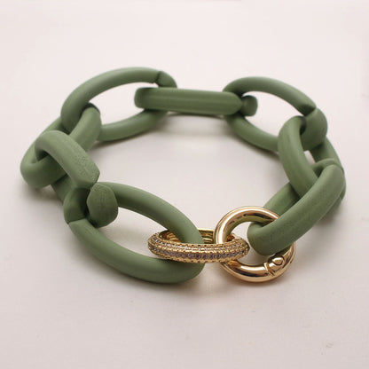 Bracciale geometrico zircone in resina