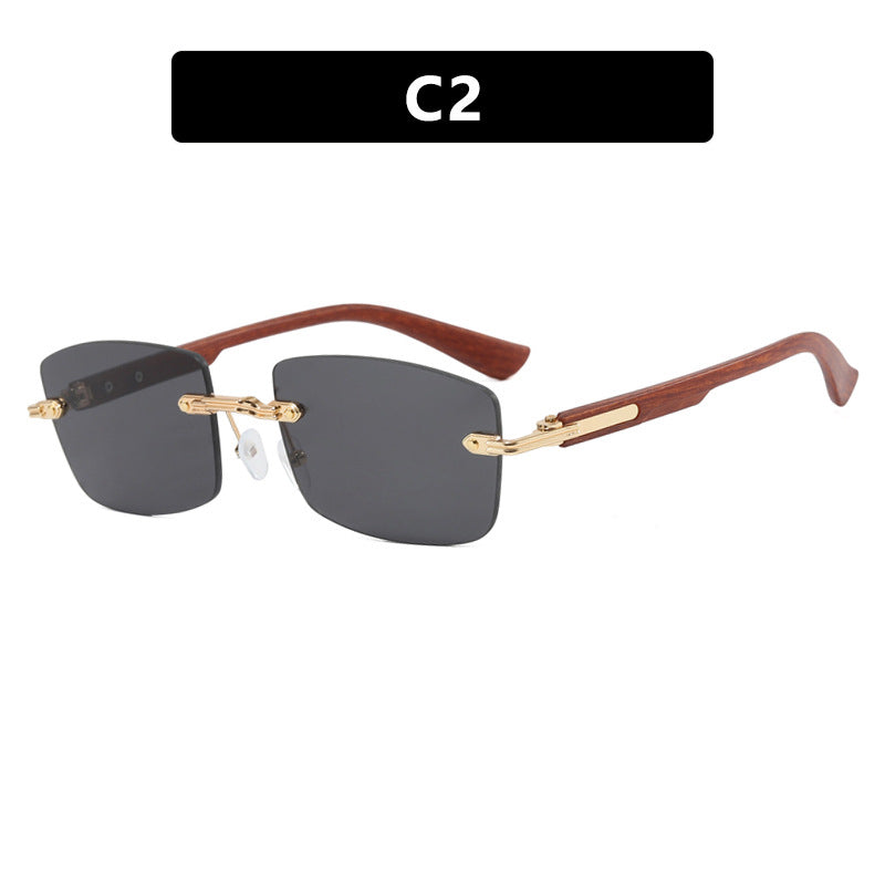 Occhiali rimless quadrati da uomo