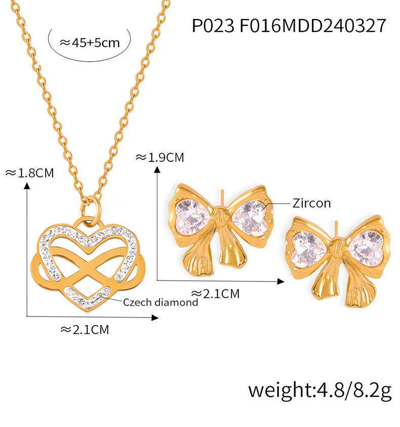 Orecchini fiocco diamantati