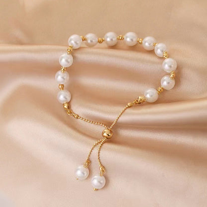 Bracciale perle regolabile