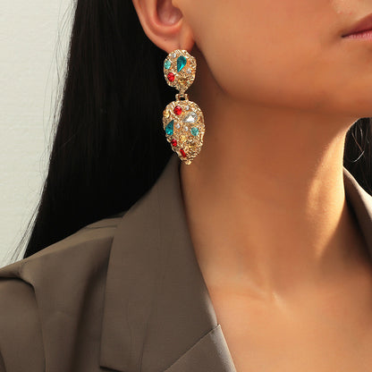 Orecchini barocchi strass