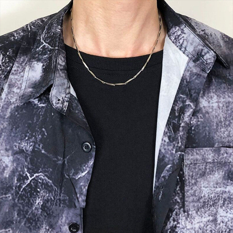 Collana croce diamante titanio