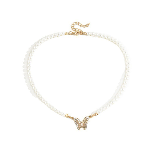 Collana farfalla perla da donna