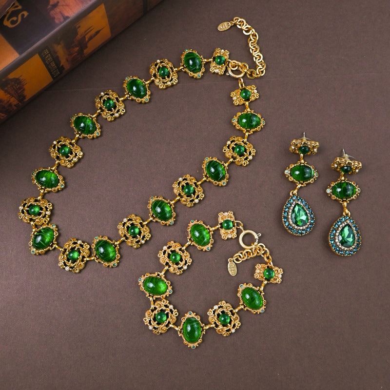 Set collana bracciale orecchini cristallo