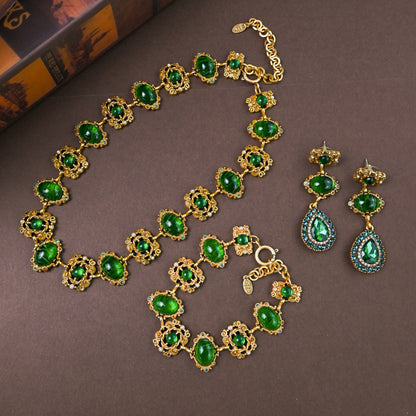 Set collana bracciale orecchini cristallo