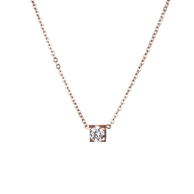Collana solitario diamante