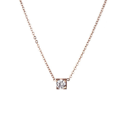 Collana solitario diamante