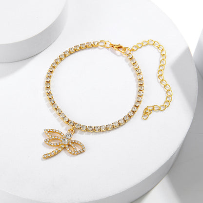 Cavigliera Libellula Strass