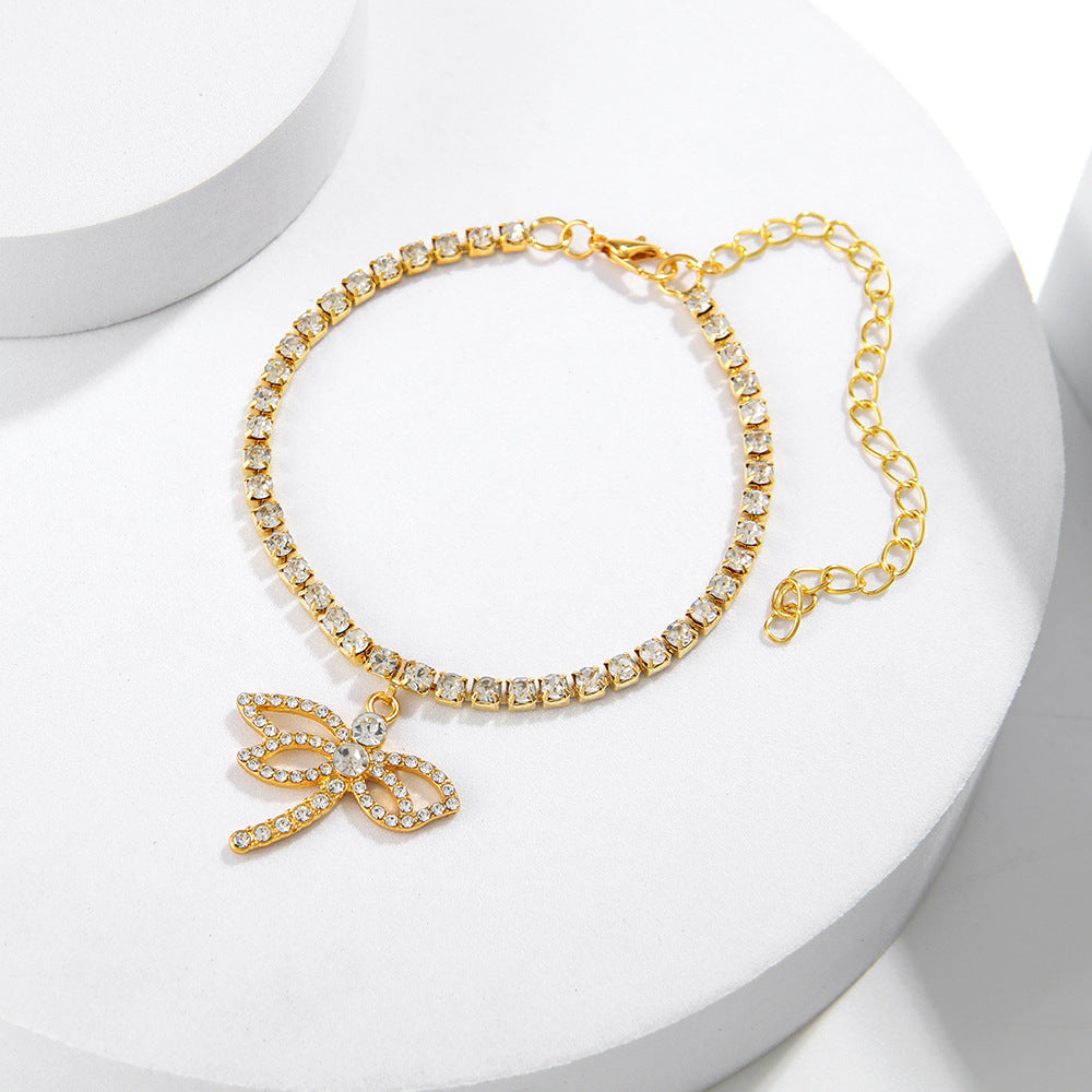 Cavigliera Libellula Strass