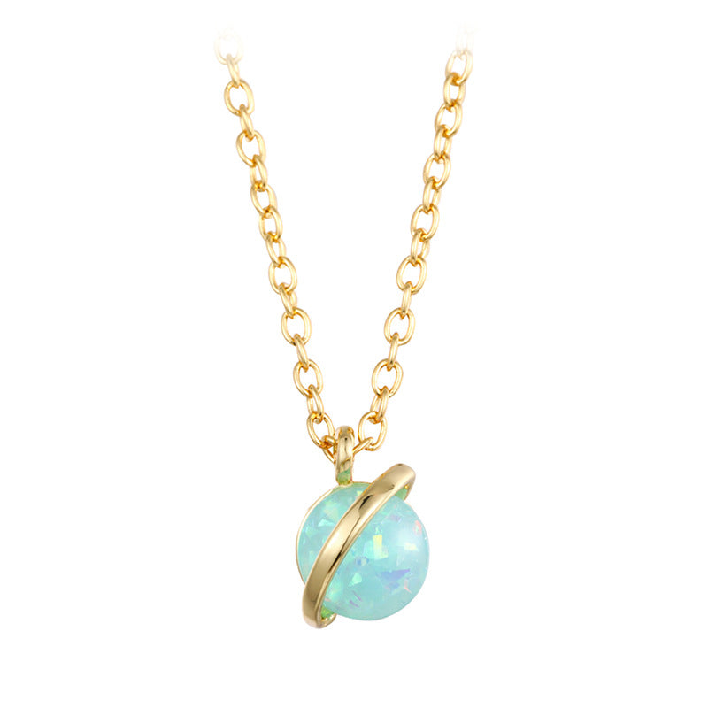 Collana opale pendente pianeta