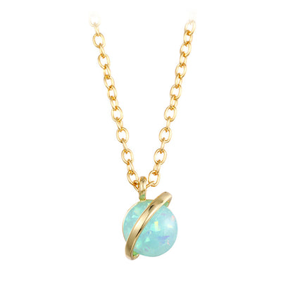 Collana opale pendente pianeta