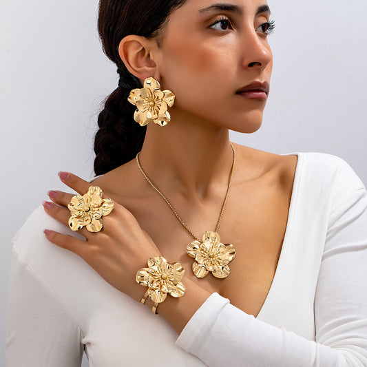 Set gioielli retro fiori