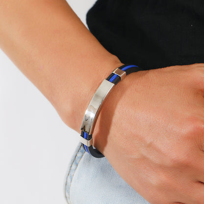 Bracciale titanio silicone