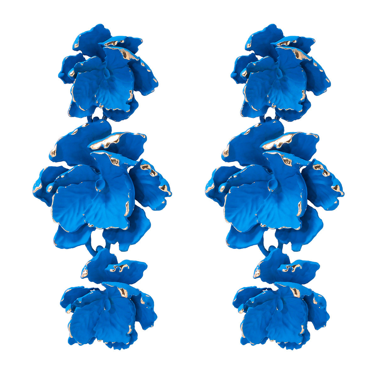 Orecchini fiore dipinto in lega