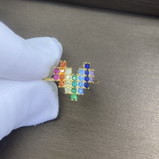 Anello arcobaleno da donna