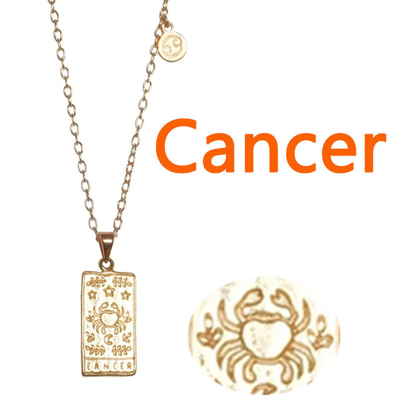 Collana zodiacale con targhetta