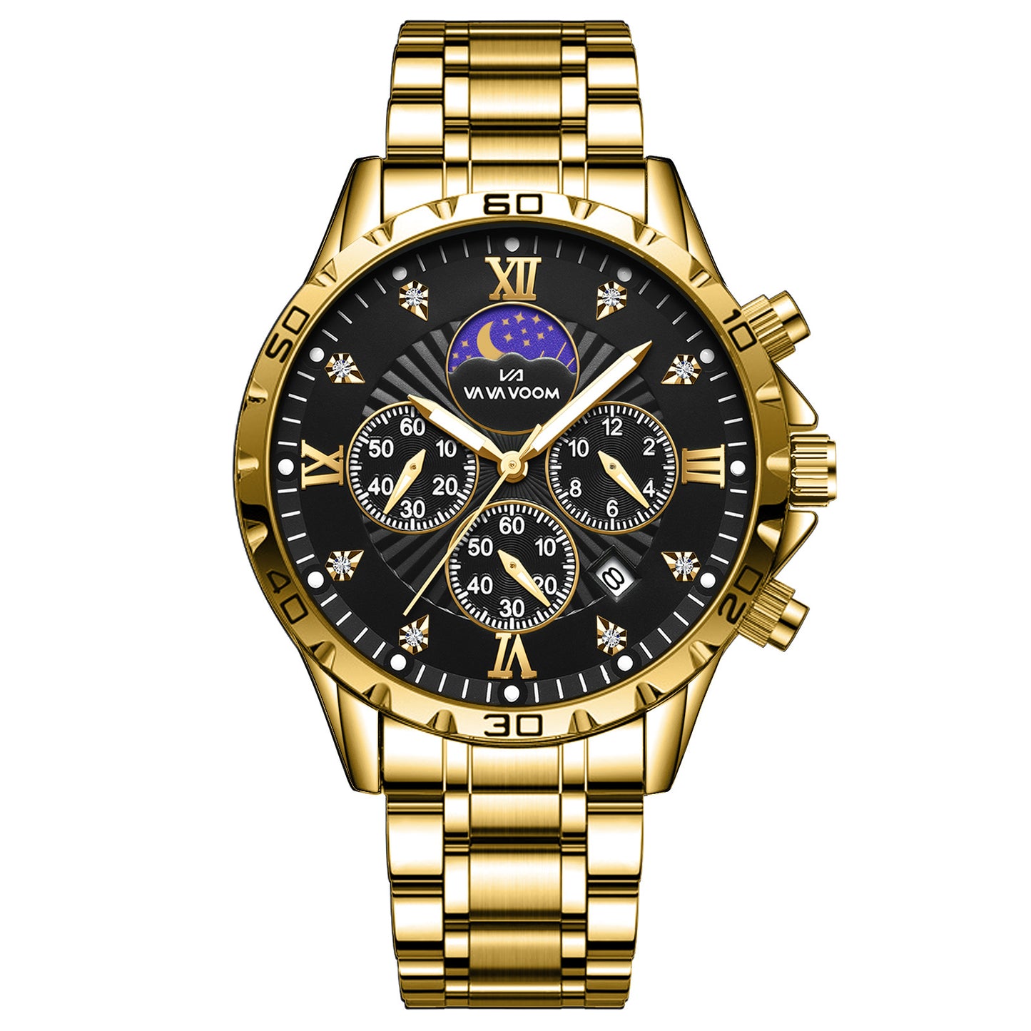 Orologio da uomo impermeabile con calendario luminoso