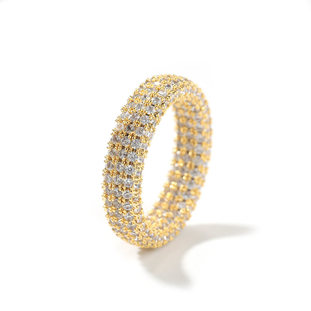 Anello rame e zirconi da uomo