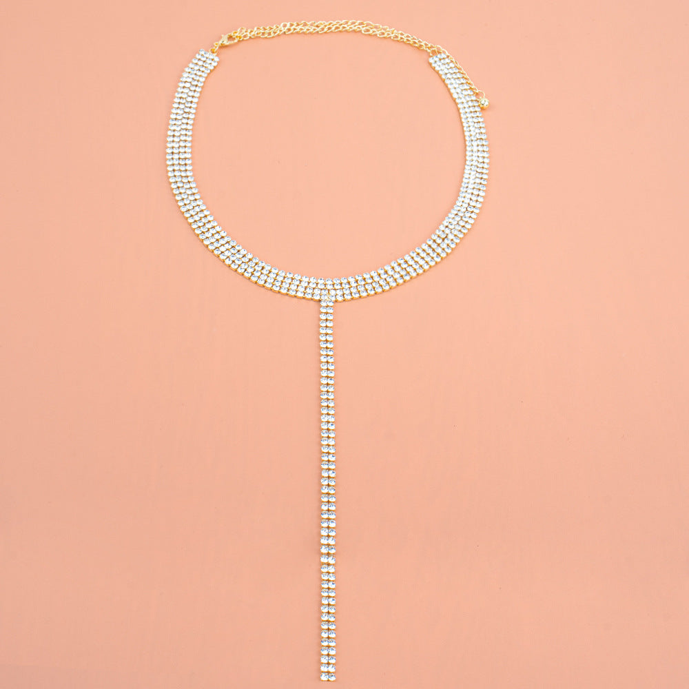 Collana doppia con pendente T