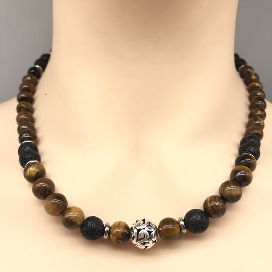 Collana pietra naturale geometrica