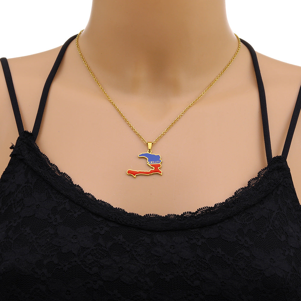 Collana acciaio effetto goccia