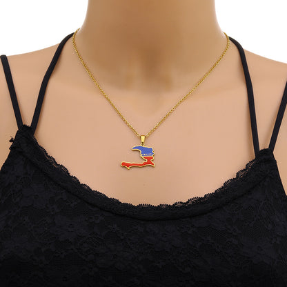 Collana acciaio effetto goccia