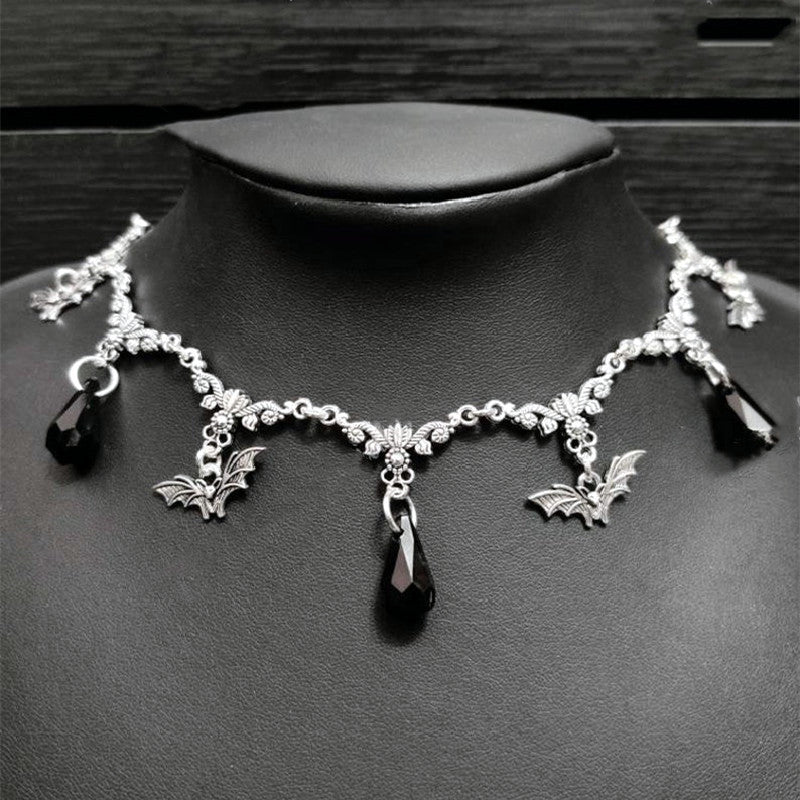 Collana pipistrello gotica punk
