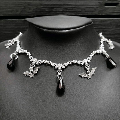 Collana pipistrello gotica punk