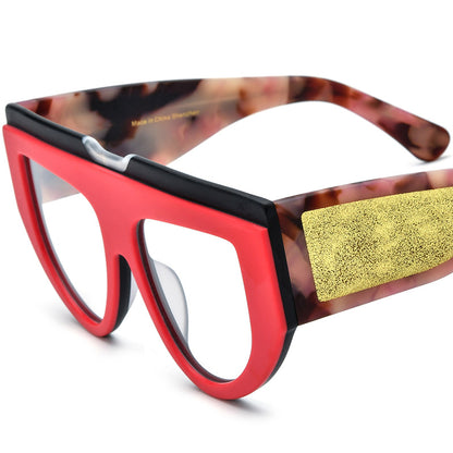 Occhiali cat-eye multicolore satinati