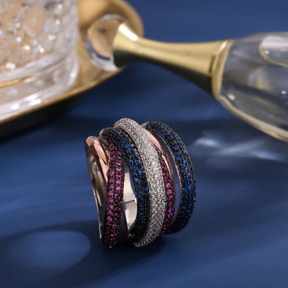 Anello croce brillanti