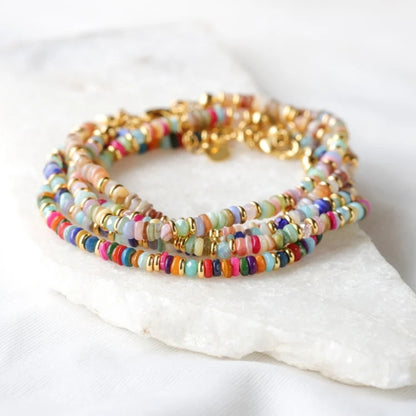 Bracciale conchiglia tessuto