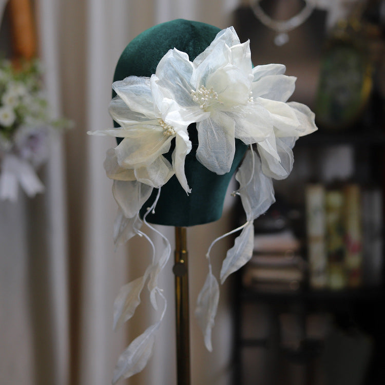Accessorio capelli fiore fatto a mano