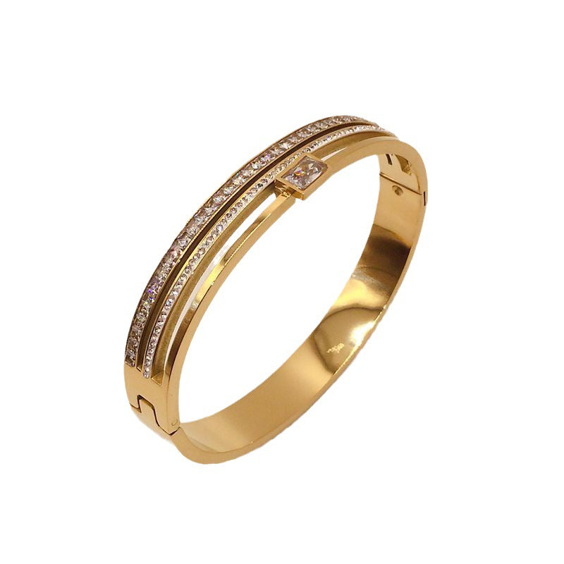 Bracciale titanio doppio filo bianco verde
